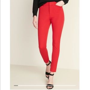 Women’s High Waisted Red Pixie Ankle Pants 8